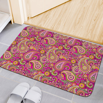 Retro Paisley Pattern Print Indoor Door Mat