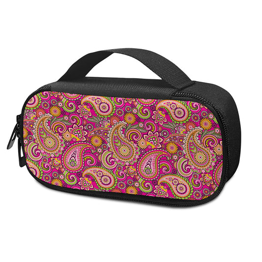 Retro Paisley Pattern Print Insulin Cooler Travel Case
