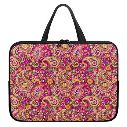 Retro Paisley Pattern Print Laptop Sleeve With Handle