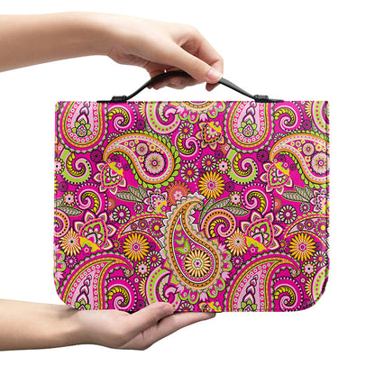 Retro Paisley Pattern Print Leather Bible Cover