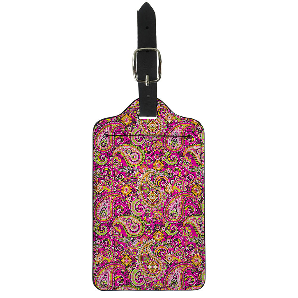 Retro Paisley Pattern Print Luggage Tag