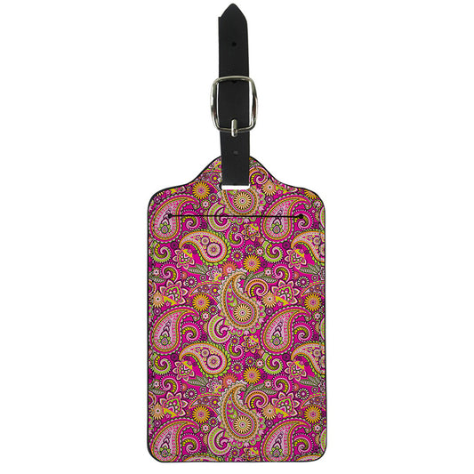 Retro Paisley Pattern Print Luggage Tag