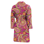 Retro Paisley Pattern Print Men's Bathrobe