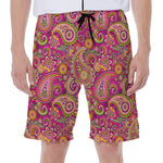 Retro Paisley Pattern Print Men's Beach Shorts