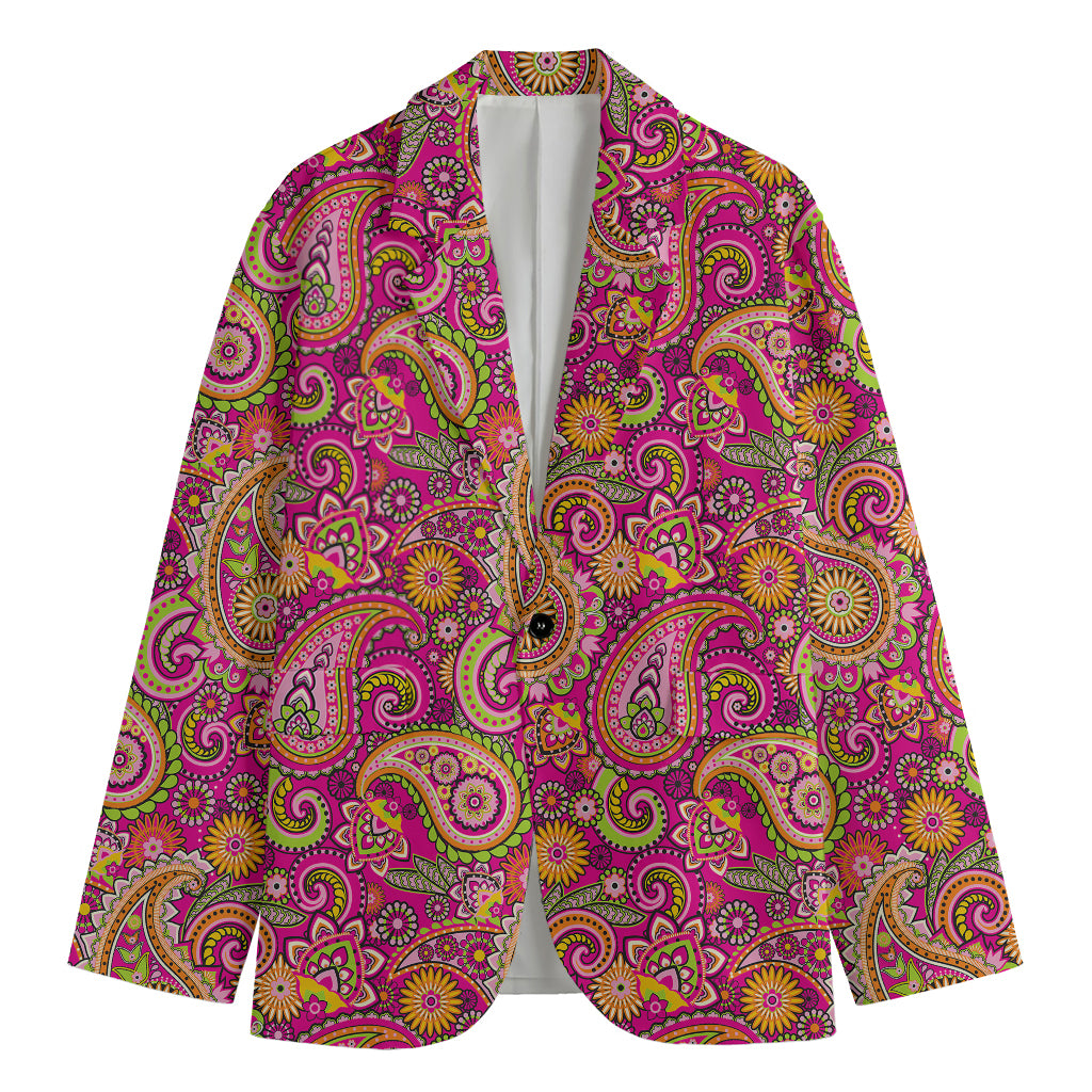Retro Paisley Pattern Print Men's Blazer