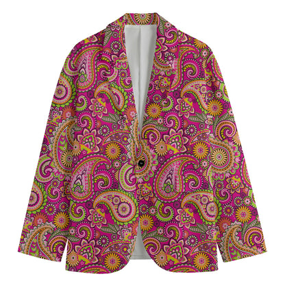 Retro Paisley Pattern Print Men's Blazer