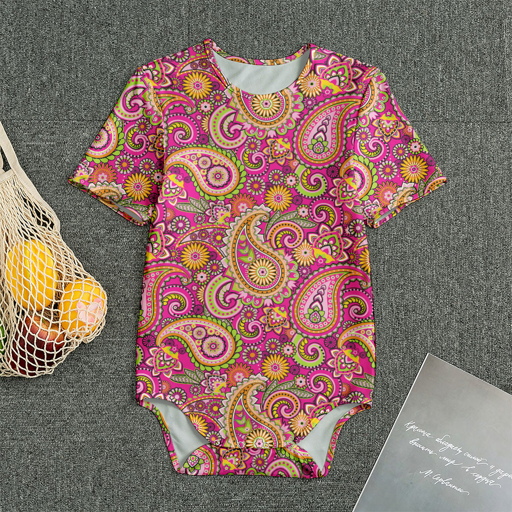 Retro Paisley Pattern Print Men's Bodysuit