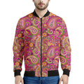 Retro Paisley Pattern Print Men's Bomber Jacket