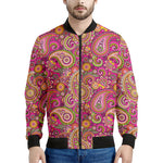 Retro Paisley Pattern Print Men's Bomber Jacket