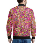 Retro Paisley Pattern Print Men's Bomber Jacket