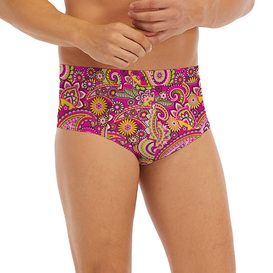 Retro Paisley Pattern Print Men's Briefs