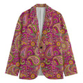 Retro Paisley Pattern Print Men's Cotton Blazer