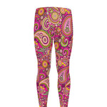 Retro Paisley Pattern Print Men's leggings