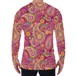 Retro Paisley Pattern Print Men's Long Sleeve T-Shirt