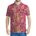 Retro Paisley Pattern Print Men's Polo Shirt