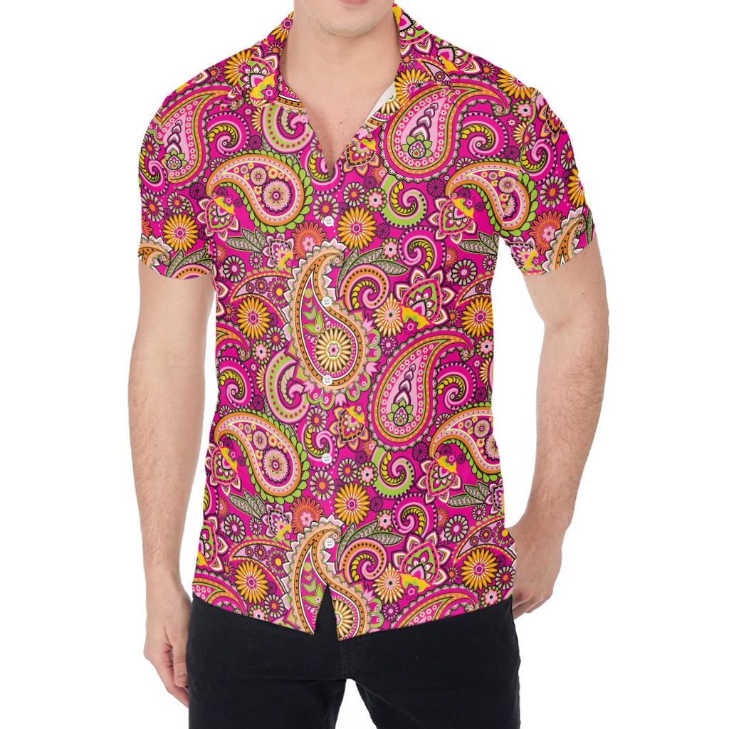 Retro Paisley Pattern Print Men's Shirt