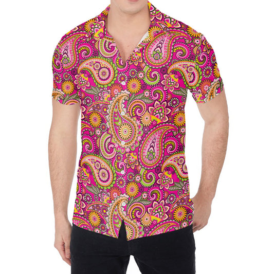 Retro Paisley Pattern Print Men's Shirt