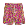 Retro Paisley Pattern Print Men's Athletic Shorts