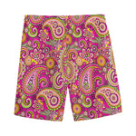 Retro Paisley Pattern Print Men's Sports Shorts