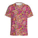 Retro Paisley Pattern Print Men's Sports T-Shirt
