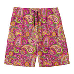 Retro Paisley Pattern Print Men's Swim Trunks