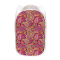 Retro Paisley Pattern Print Mesh Laundry Hamper