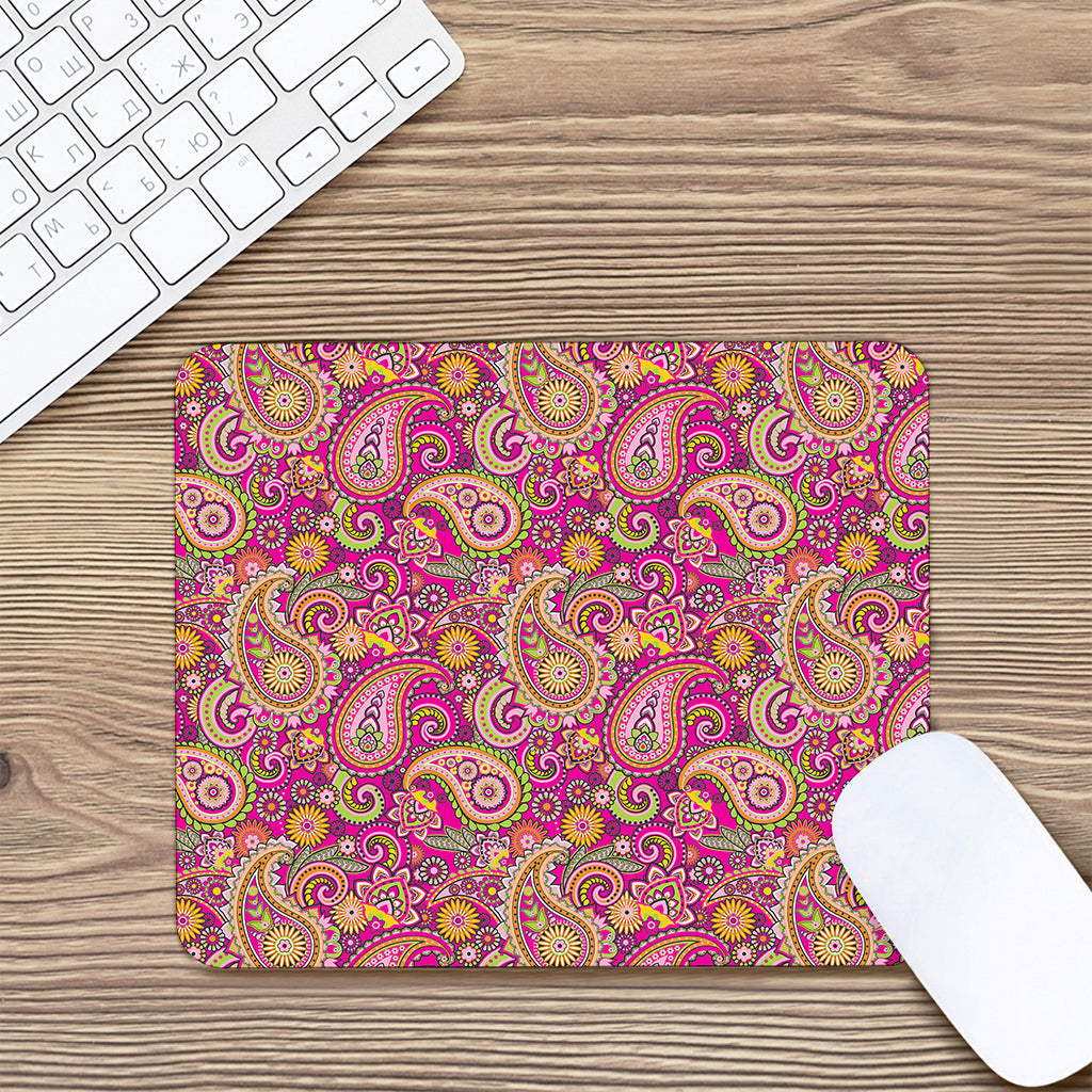 Retro Paisley Pattern Print Mouse Pad