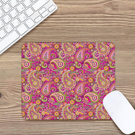 Retro Paisley Pattern Print Mouse Pad