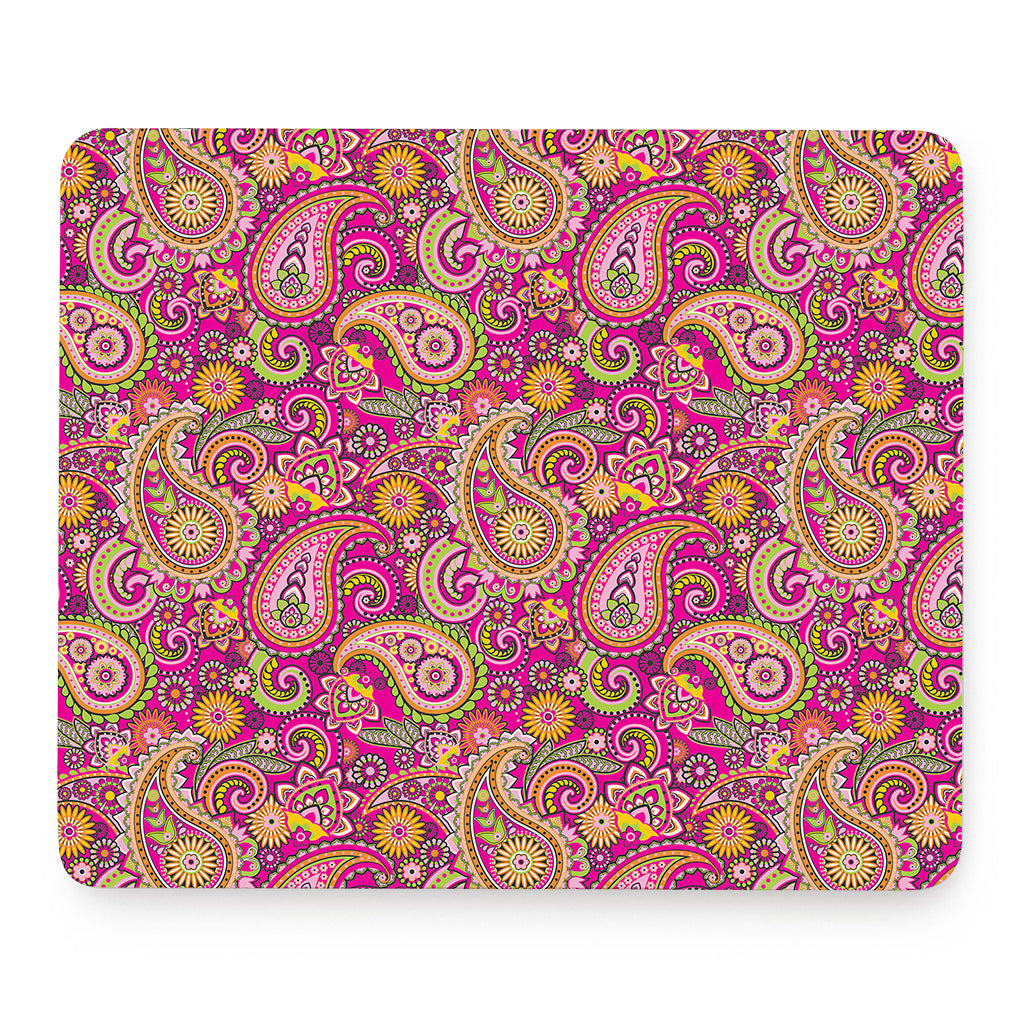 Retro Paisley Pattern Print Mouse Pad
