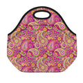 Retro Paisley Pattern Print Neoprene Lunch Bag