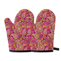 Retro Paisley Pattern Print Oven Mitts