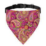 Retro Paisley Pattern Print Over The Collar Dog Bandana
