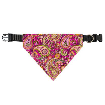 Retro Paisley Pattern Print Over The Collar Dog Bandana