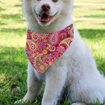 Retro Paisley Pattern Print Over The Collar Dog Bandana