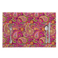 Retro Paisley Pattern Print Placemat