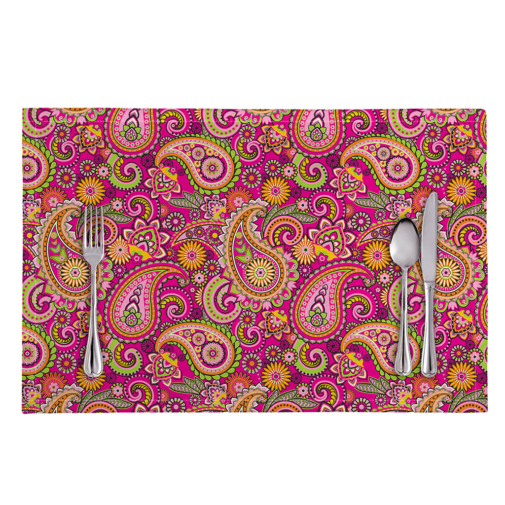 Retro Paisley Pattern Print Placemat