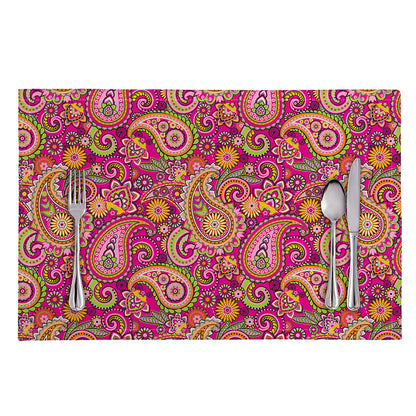 Retro Paisley Pattern Print Placemat
