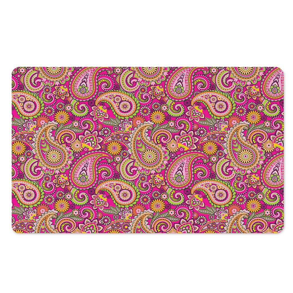 Retro Paisley Pattern Print Polyester Doormat