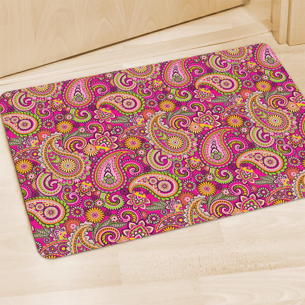 Retro Paisley Pattern Print Polyester Doormat