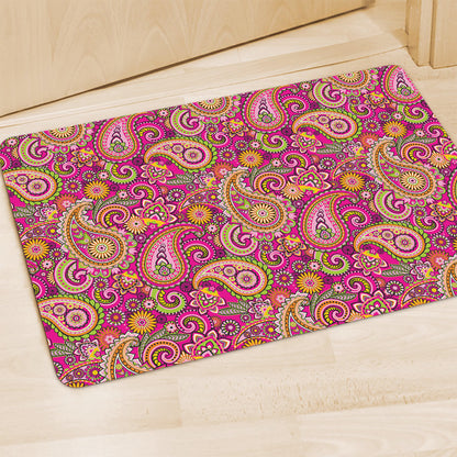 Retro Paisley Pattern Print Polyester Doormat