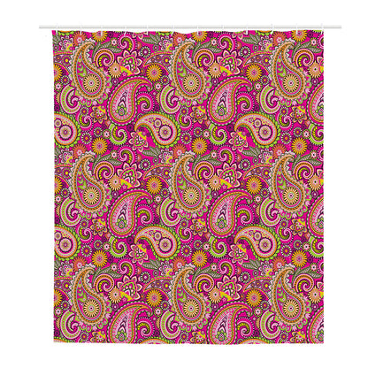 Retro Paisley Pattern Print Polyester Shower Curtain