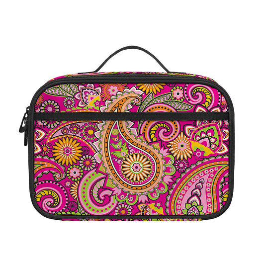 Retro Paisley Pattern Print Portable Lunch Bag