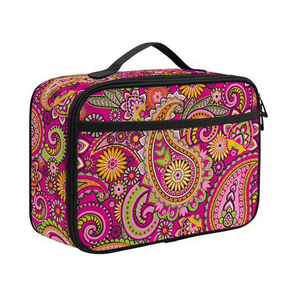 Retro Paisley Pattern Print Portable Lunch Bag