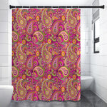 Retro Paisley Pattern Print Premium Shower Curtain