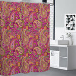 Retro Paisley Pattern Print Premium Shower Curtain