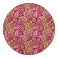 Retro Paisley Pattern Print Round Blanket