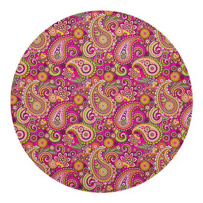Retro Paisley Pattern Print Round Blanket