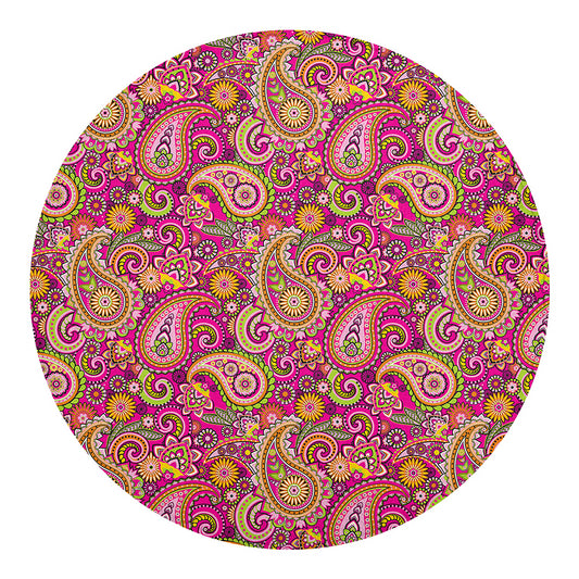 Retro Paisley Pattern Print Round Blanket