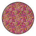 Retro Paisley Pattern Print Round Floor Mat