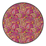 Retro Paisley Pattern Print Round Floor Mat